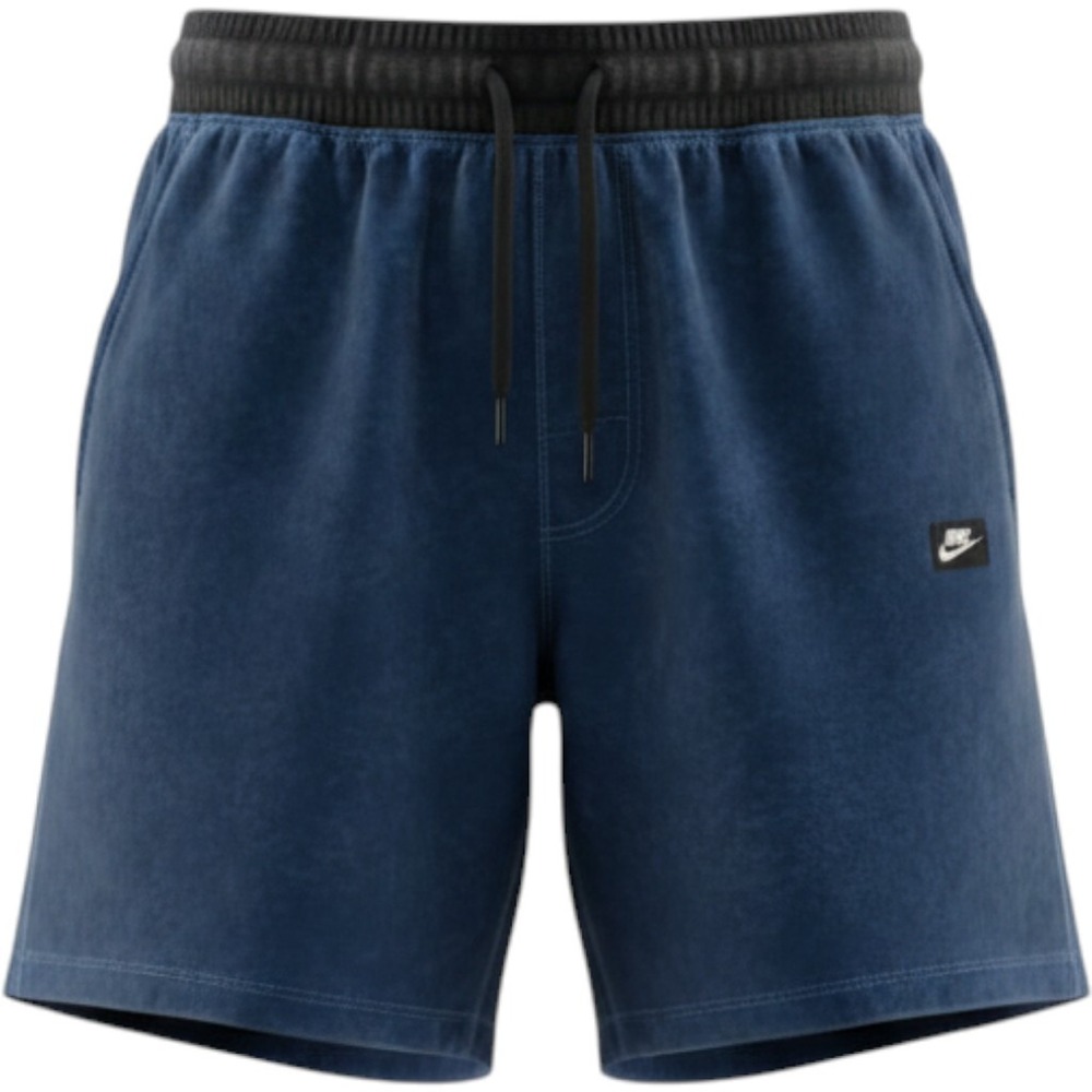 Nike Sweat Shorts Mens S Navy Blue Fleece Elastic Drawstring Logo Pockets